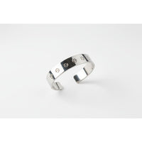Load image into Gallery viewer, Screw Motif Silver Kada – 925 Sterling Silver Bracelet Minimal Screw Design Bangle
