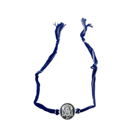Load image into Gallery viewer, Shree Ganesh Rakhi Bracelet – Sacred Raksha Bandhan Rakhi with Lord Ganesha Silver-Tone Charm
