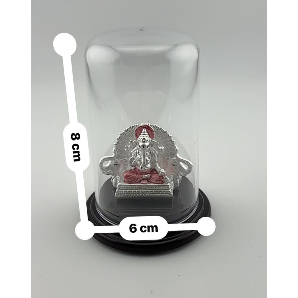 Silver 99.9 pure Ganesh Idol (719-001) (Can be used for Car