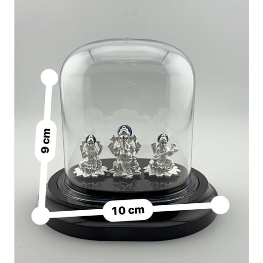 Pure Silver (99.9% purity) Idol Laxmi Ganesh Saraswati