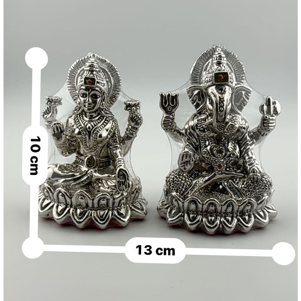 Silver 99.9% pure Laxmi Ganesh Idol (KA046C/A) - Idol