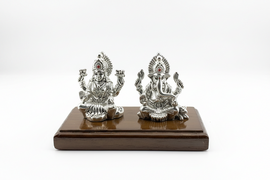 Silver 99.9% pure Laxmi Ganesh Idol (KB0S18)