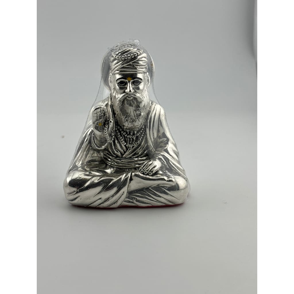 Silver 99.9% pure Oxidized Guru Nanak Dev ji (KA1052) - Idol