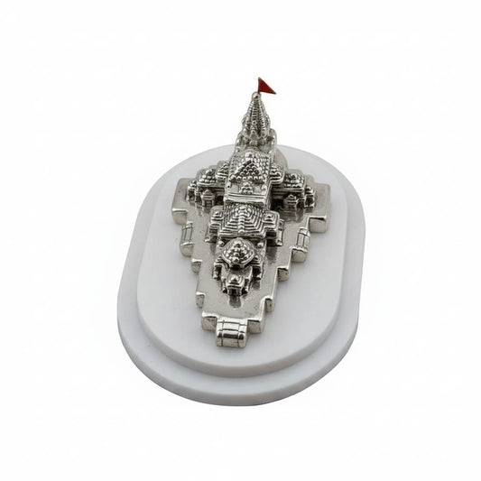Silver 99.9% pure Ram Mandir (Temple)37 gm Idol with Velvet