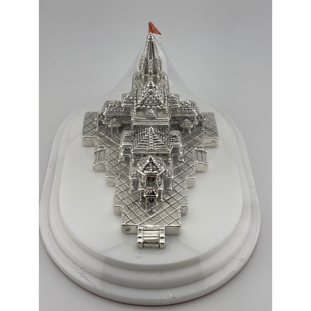 Silver 99.9% pure Ram Mandir (Temple) Idol with Velvet box