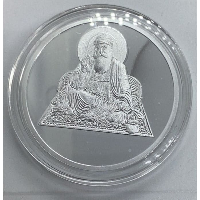 Silver 999 pure Gurunanak Ik Onkar coin (20gm) - Coins