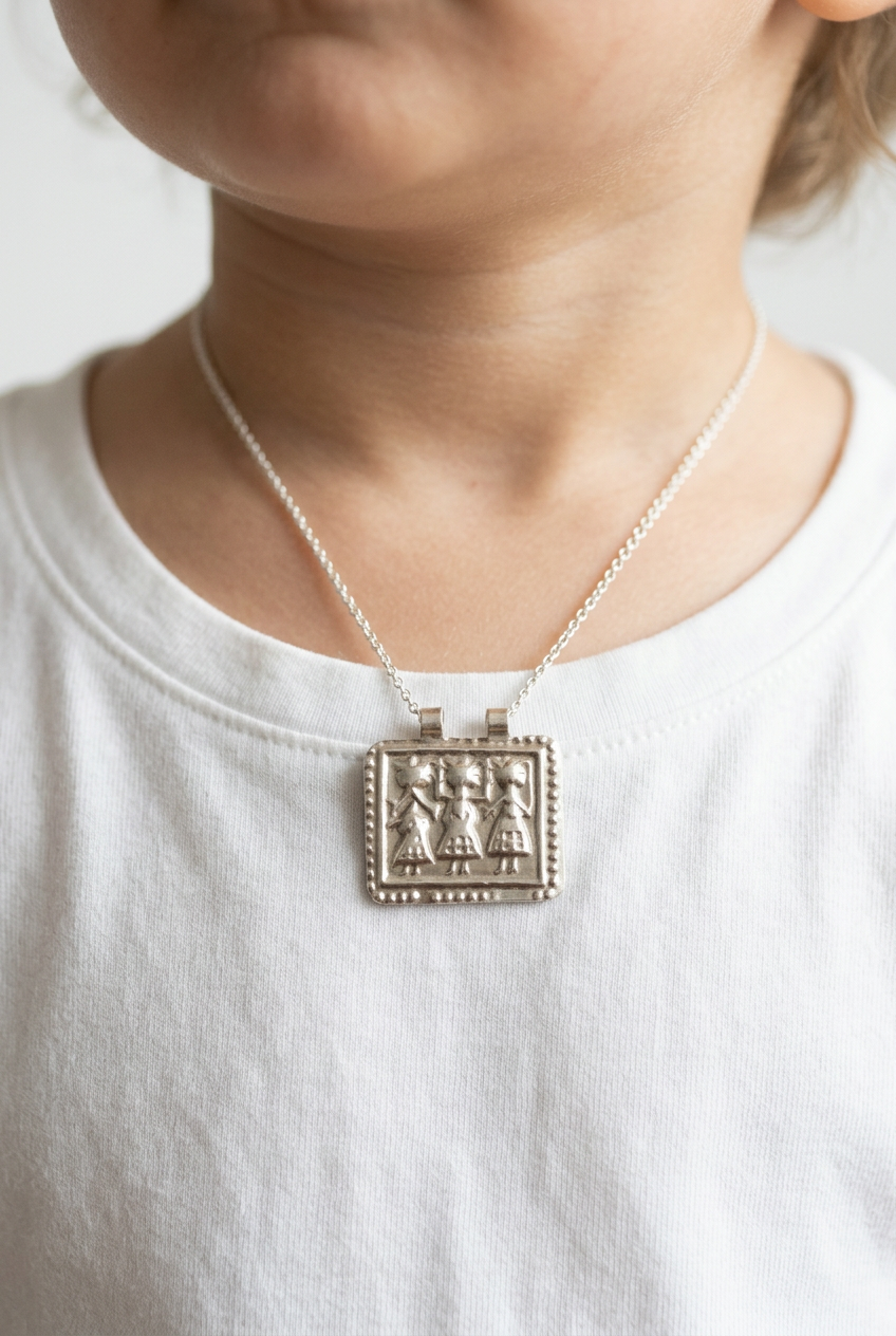 Silver Astmai Mata Pendant (3.3g) - 999 Pure Silver