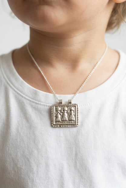 Silver Astmai Mata Pendant (3.3g) - 999 Pure Silver