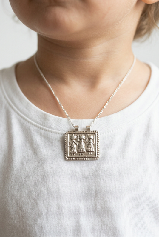 Silver Astmai Mata Pendant (3.3g) - 999 Pure Silver
