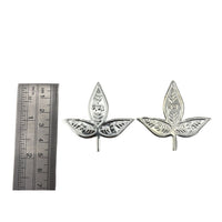 Load image into Gallery viewer, Silver Bilva Patra Pooja Piece Set of 2 Handcrafted (4.5g)

