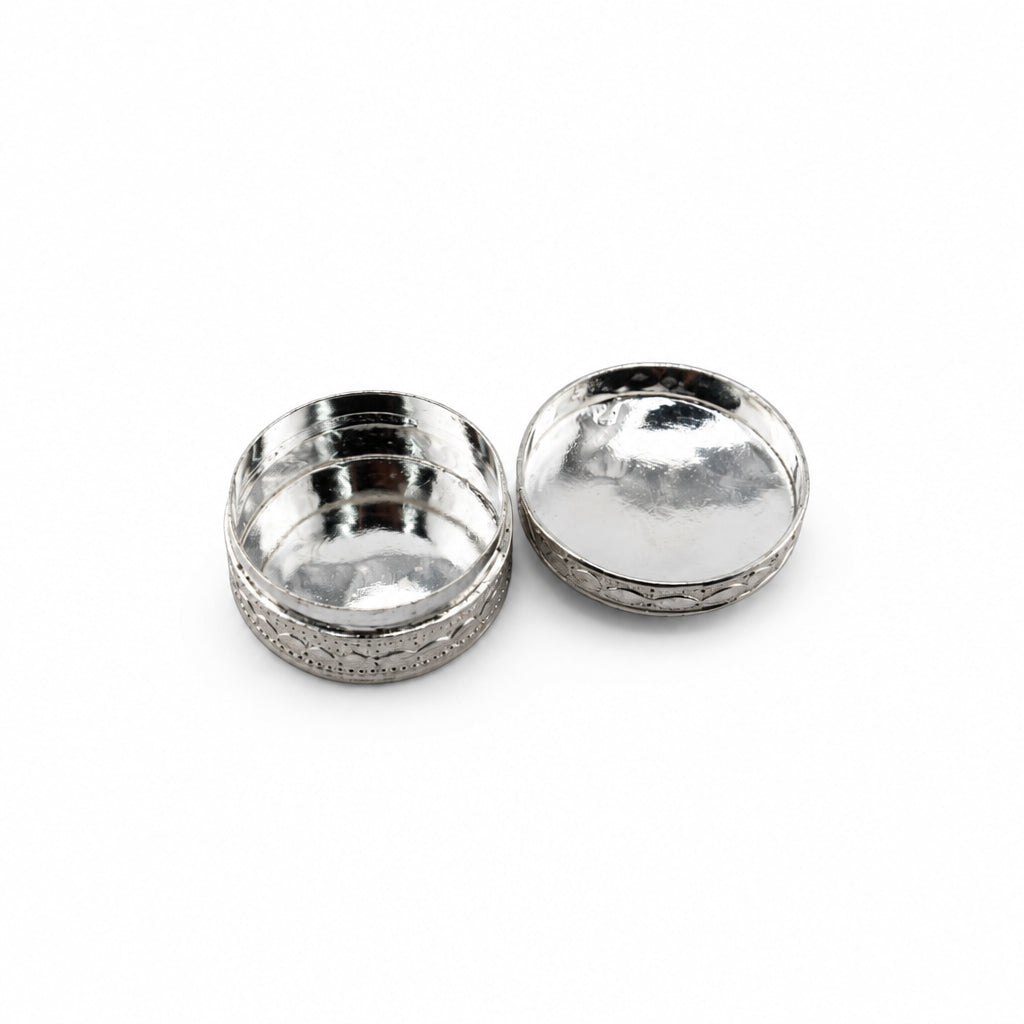 Silver Box Round Ganesh Enamel Handcrafted (21g)