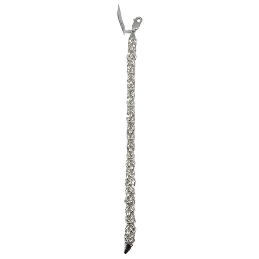 Silver Byzantine Link Bracelet 925 – Intricate Woven Chain Design