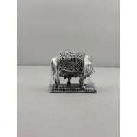 Load image into Gallery viewer, Silver Cow &amp; Calf Idol 50gm – Sacred Gomata Murti
