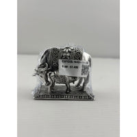 Load image into Gallery viewer, Silver Cow &amp; Calf Idol 50gm – Sacred Gomata Murti
