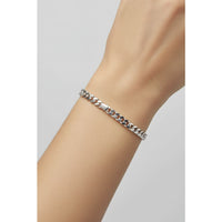 Load image into Gallery viewer, Silver Curb Link Bracelet 925 – Flat Chain
