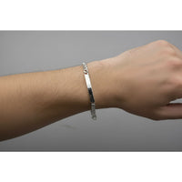 Load image into Gallery viewer, Silver Curb Link ID Bracelet 925 – Engravable Name Plate
