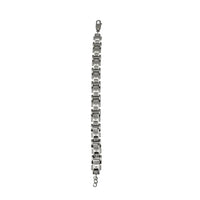 Load image into Gallery viewer, Silver Designer Link Bracelet 925 – Stone Studded Chain
