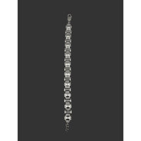 Load image into Gallery viewer, Silver Designer Link Bracelet 925 – Stone Studded Chain
