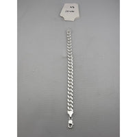 Load image into Gallery viewer, Silver Diamond Cut Curb Link Bracelet 925 – Faceted Flat
