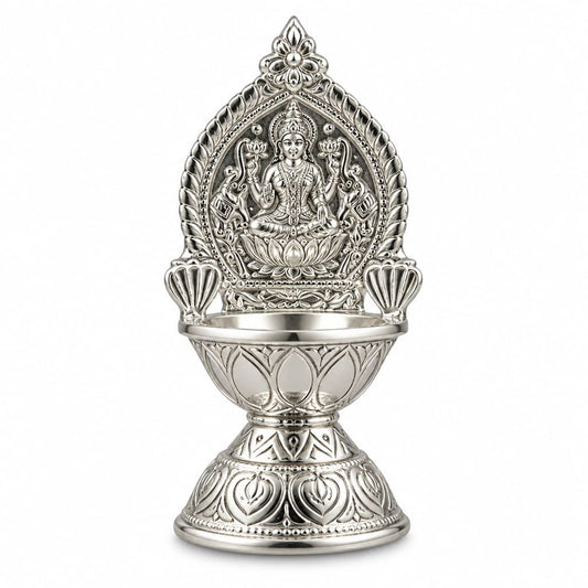 Silver Diya 15gm – Traditional Pooja Lamp for Temple &