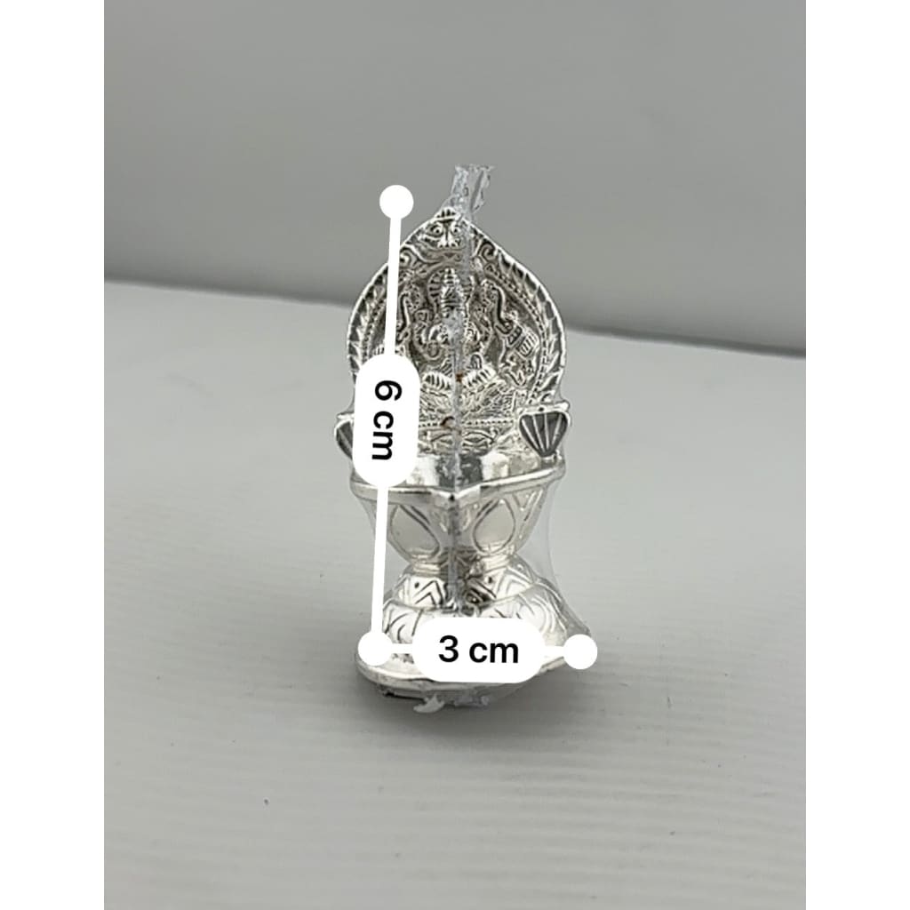Silver Diya 15gm – Traditional Pooja Lamp for Temple &