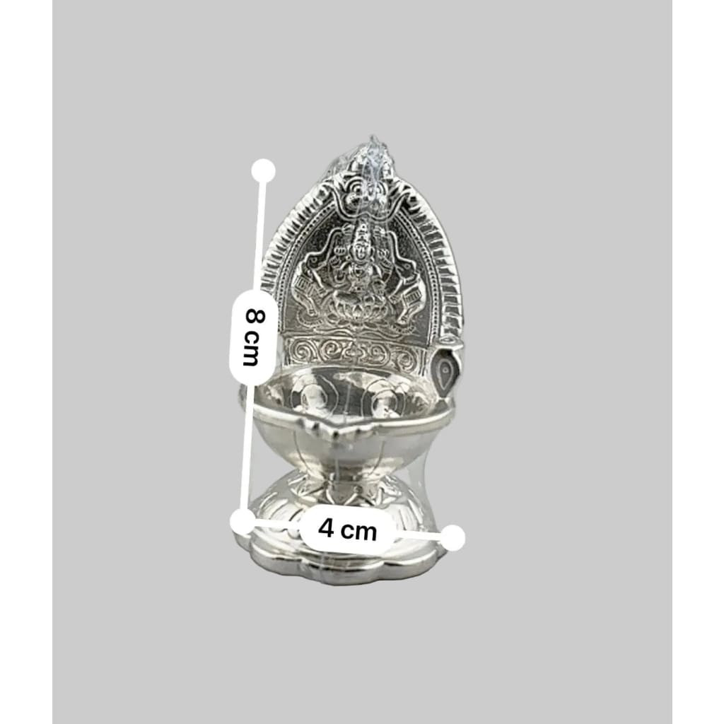 Silver Diya 35gm – Traditional Pooja Lamp for Temple &