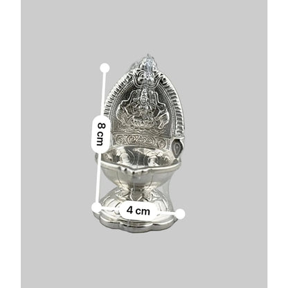 Silver Diya 35gm – Traditional Pooja Lamp for Temple &