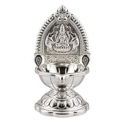 Silver Diya 35gm – Traditional Pooja Lamp for Temple &