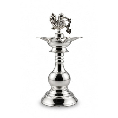 Silver Diya 48gm – Traditional Pooja Lamp for Temple &