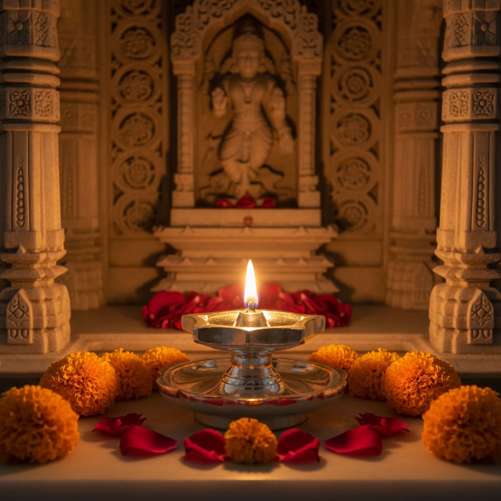 Silver Diya Design 2 36gm – Traditional Pooja Lamp