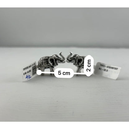 Silver Elephant Pair Figurine – 925 Sterling Handcrafted