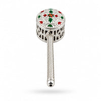 Load image into Gallery viewer, Silver Enamel Baby Rattle (32.7g) - 999 Pure
