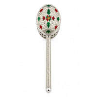 Load image into Gallery viewer, Silver Enamel Baby Rattle (32.7g) - 999 Pure
