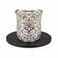 Load image into Gallery viewer, Silver Filigree Glass Candle Holder (59g) - 999 Pure - Gift
