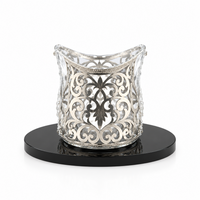 Load image into Gallery viewer, Silver Filigree Glass Candle Holder (59g) - 999 Pure Silver
