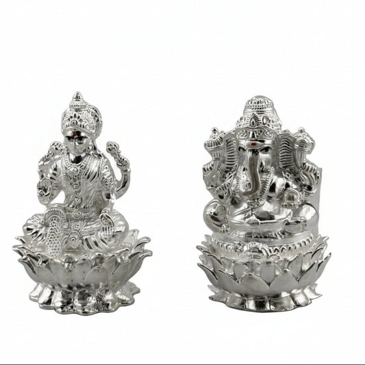 sterling Silver (92.5% purity) Ganesh Lakshmi Idol 40gm