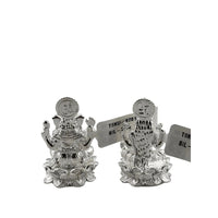 Load image into Gallery viewer, Silver Ganesh Lakshmi Idol Set 100gm solid
