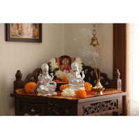 Load image into Gallery viewer, Silver Ganesh Lakshmi Idol Set 100gm solid
