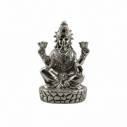 (99.9 % purity) Pure Silver Goddess Lakshmi Idol 22gm – Divine Laxmi Murti for Home Mandir & Gifting