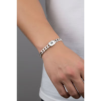 Load image into Gallery viewer, Silver Japanese Angular Curb Link Bracelet 925 – Angular Flat Chain
