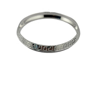Load image into Gallery viewer, Silver Kada with Beaded Geometric Block Pattern – 925
