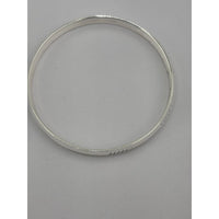 Load image into Gallery viewer, Silver Kada with Diagonal Wave-Cut Texture – 925 Sterling