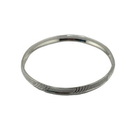 Load image into Gallery viewer, Silver Kada with Diagonal Wave-Cut Texture – 925 Sterling