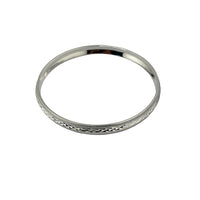 Load image into Gallery viewer, Silver Kada with Diamond-Cut Cross-Hatch &amp; Beaded Milgrain