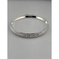 Load image into Gallery viewer, Silver Kada with Diamond-Cut Dotted Texture Band – 925