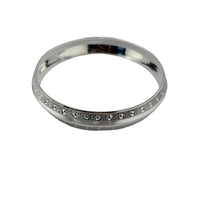 Load image into Gallery viewer, Silver Kada with Fine Cross-Hatch Texture Band – 925
