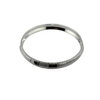Load image into Gallery viewer, Silver Kada with Segmented Alternating Texture Panels – 925