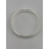 Load image into Gallery viewer, Silver Kada with Textured Knurled Edges &amp; Dotted Center