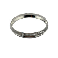 Load image into Gallery viewer, Silver Kada with Textured Knurled Edges &amp; Dotted Center