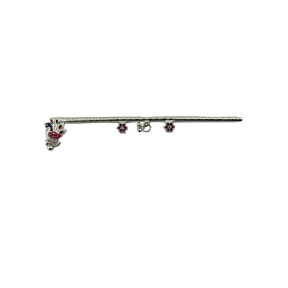 Silver Krishna Basuri / flute Pooja Piece (11cm)